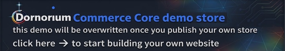 Dornorium Commerce Core demo store banner